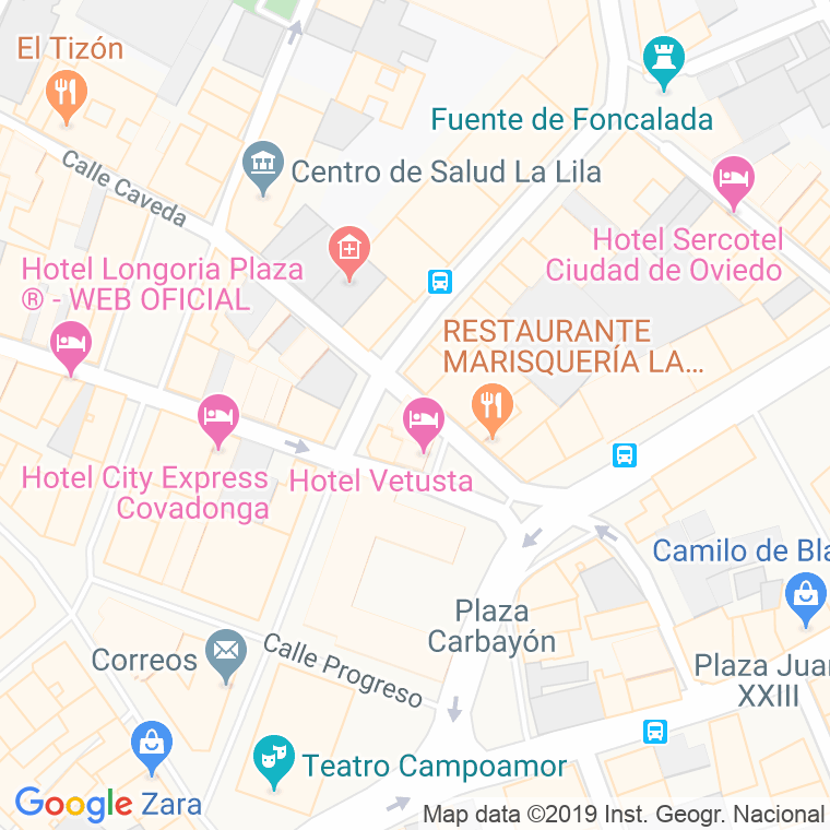 Código Postal calle Santa Clara en Oviedo