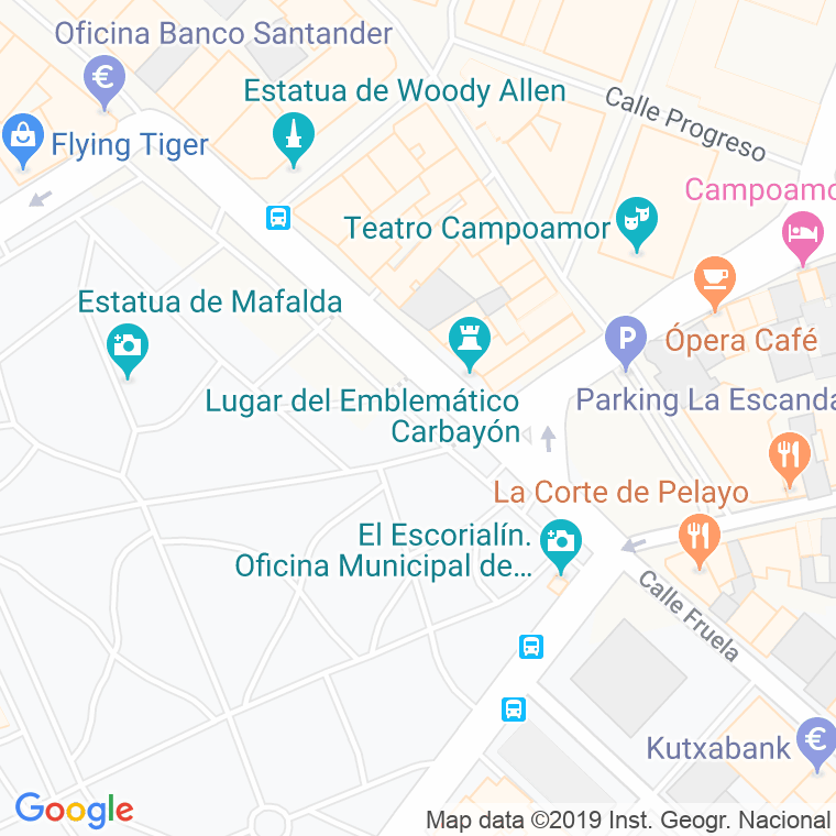 Código Postal calle Alamos, paseo en Oviedo