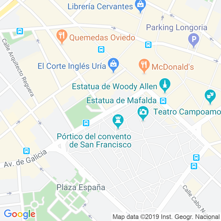 Código Postal calle Conde De Toreno en Oviedo