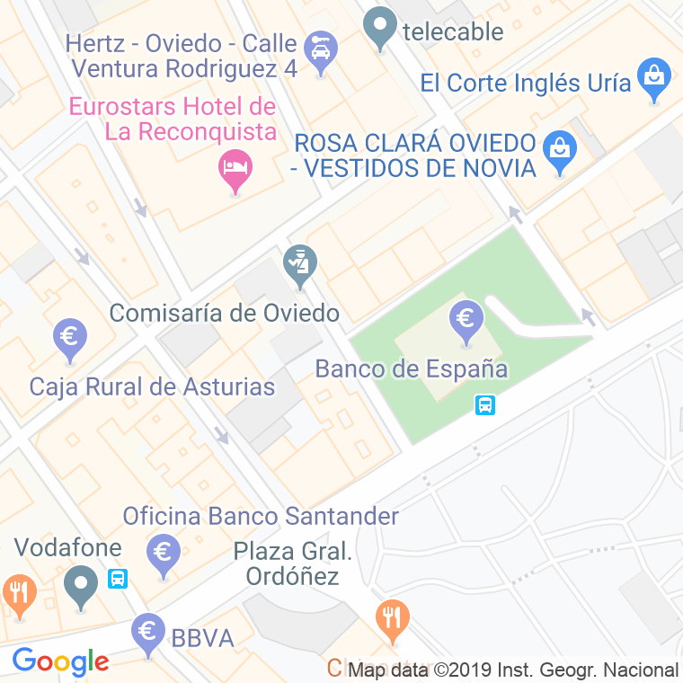 Código Postal calle General Yague en Oviedo