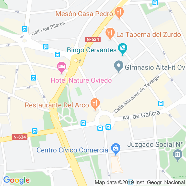 Código Postal calle General Zubillaga en Oviedo