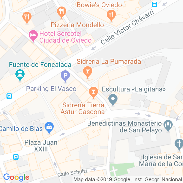 Código Postal calle Manzanos, Los en Oviedo