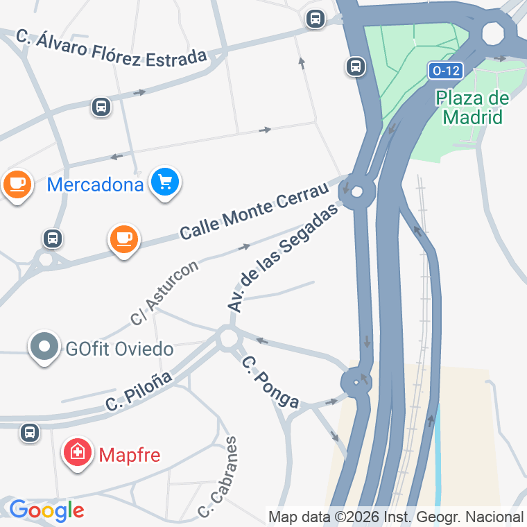Código postal de Segadas, Avenida en Oviedo