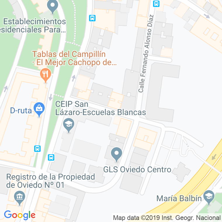 Código Postal calle Fuente Del Prado en Oviedo
