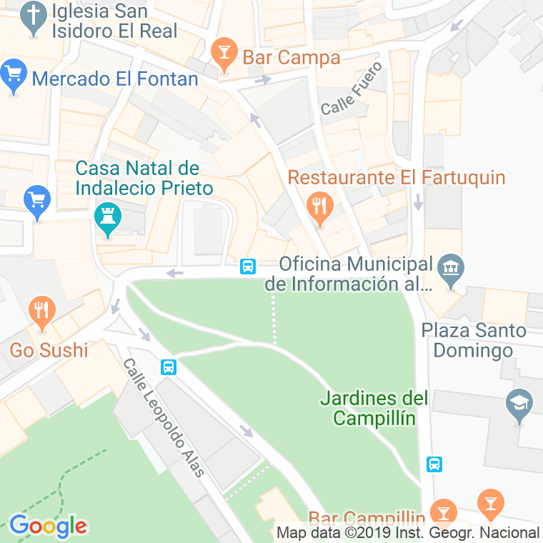 Código Postal calle Marques De Gastañaga en Oviedo