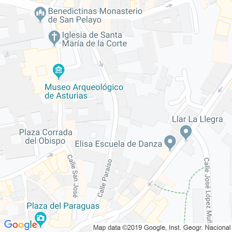 Código Postal calle Paraiso en Oviedo