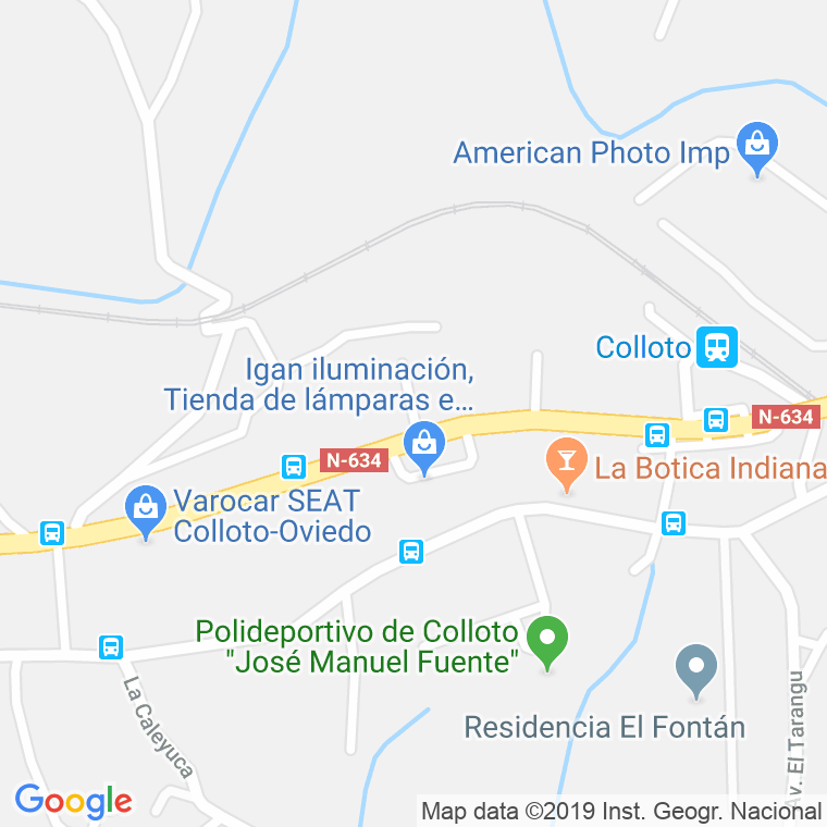 Código Postal calle Carretera General en Oviedo