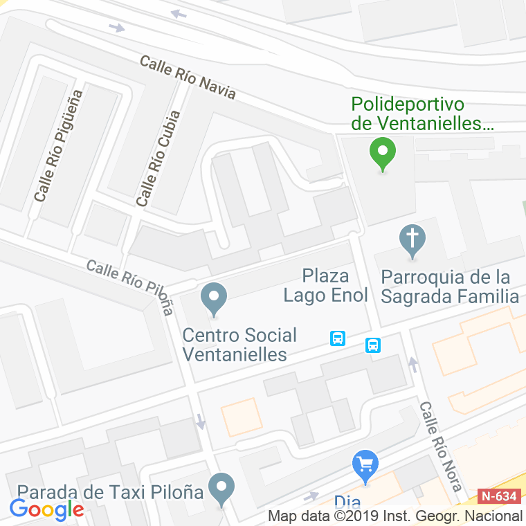 Código Postal calle Lago Enol, plaza en Oviedo