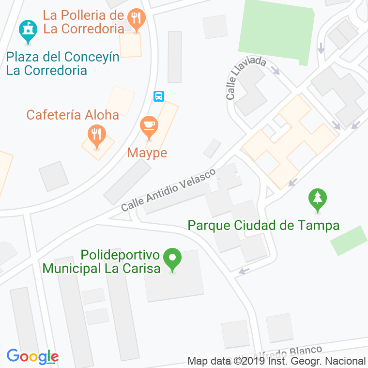 Código Postal calle Antidio Velasco en Oviedo