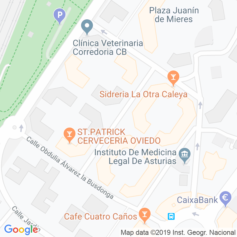 Código Postal calle Jose Menendez Carreño "Cuchichi" en Oviedo