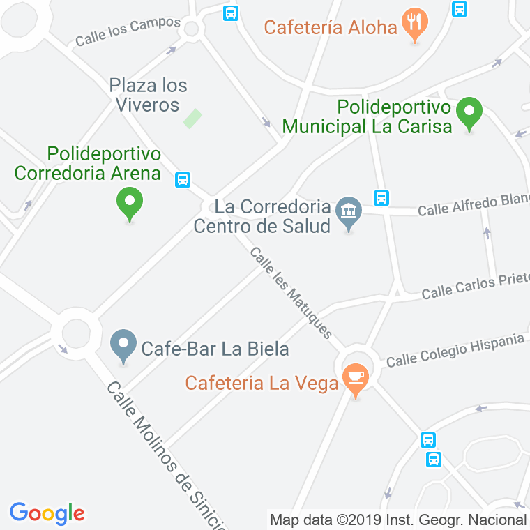 Código Postal calle Matuques, Les en Oviedo