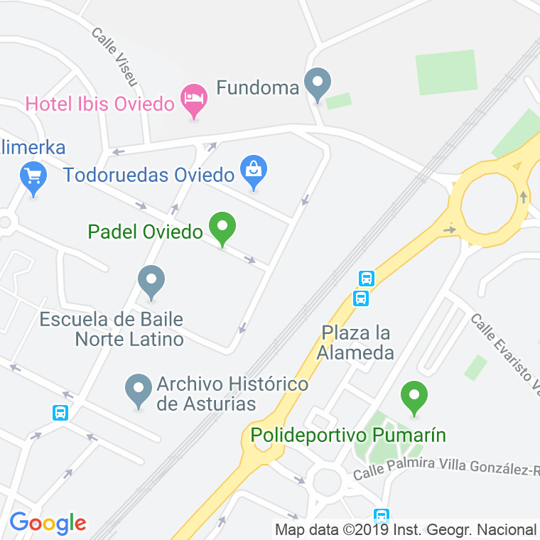 Código Postal calle Calderon De La Barca en Oviedo