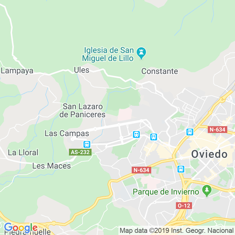 Código Postal calle Corvera en Oviedo