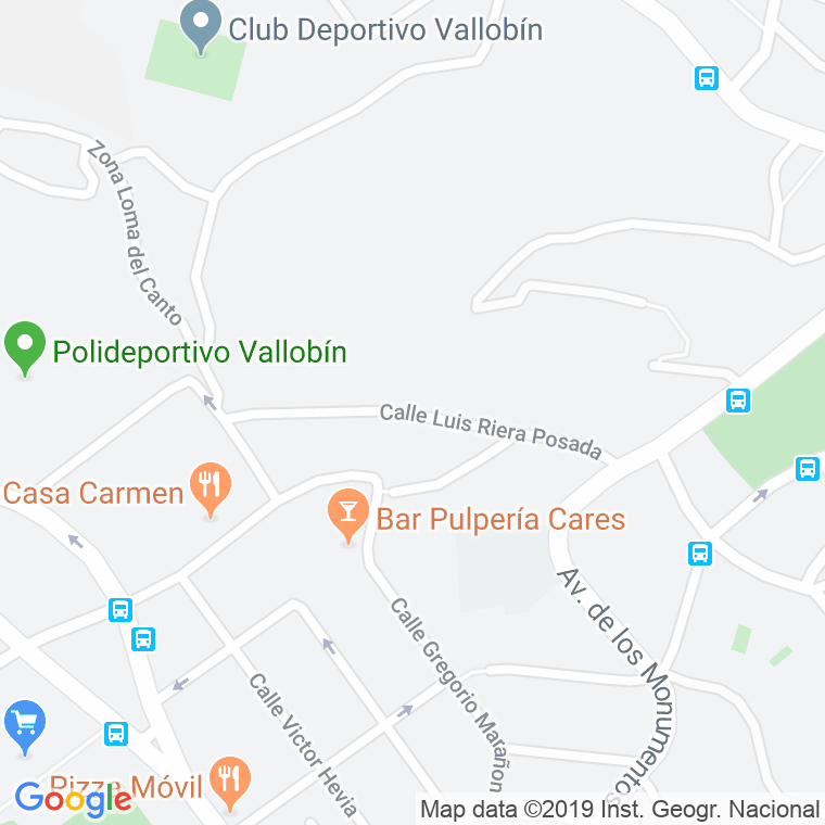 Código Postal calle Luis Riera Posada en Oviedo