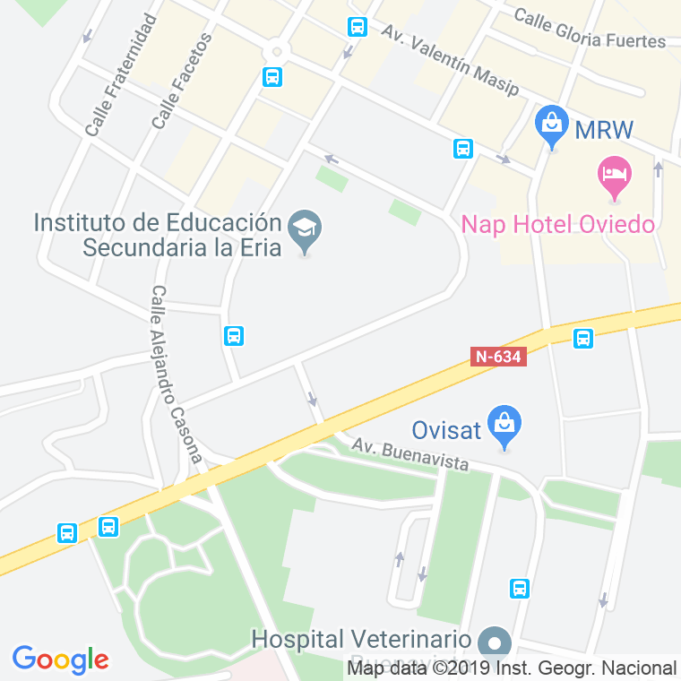 Código Postal calle Regenta, La   (Impares Del 1 Al 7)  (Pares Del 2 Al Final) en Oviedo