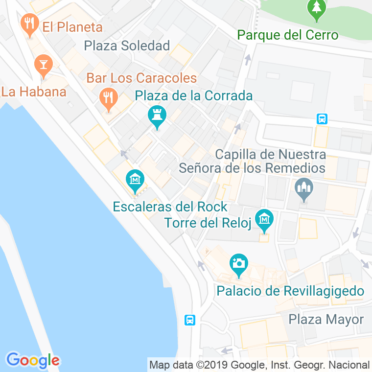 Código Postal calle Cimadevilla, plazuela en Gijón