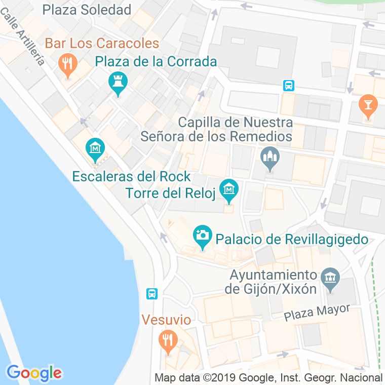 Código Postal calle Colegiata, De La, plaza en Gijón