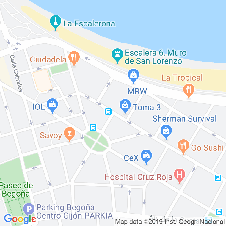 Código Postal calle Cura Sama en Gijón