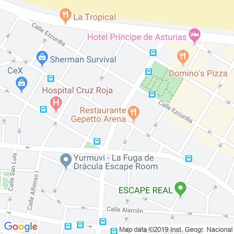 Código Postal calle Menendez Pelayo en Gijón