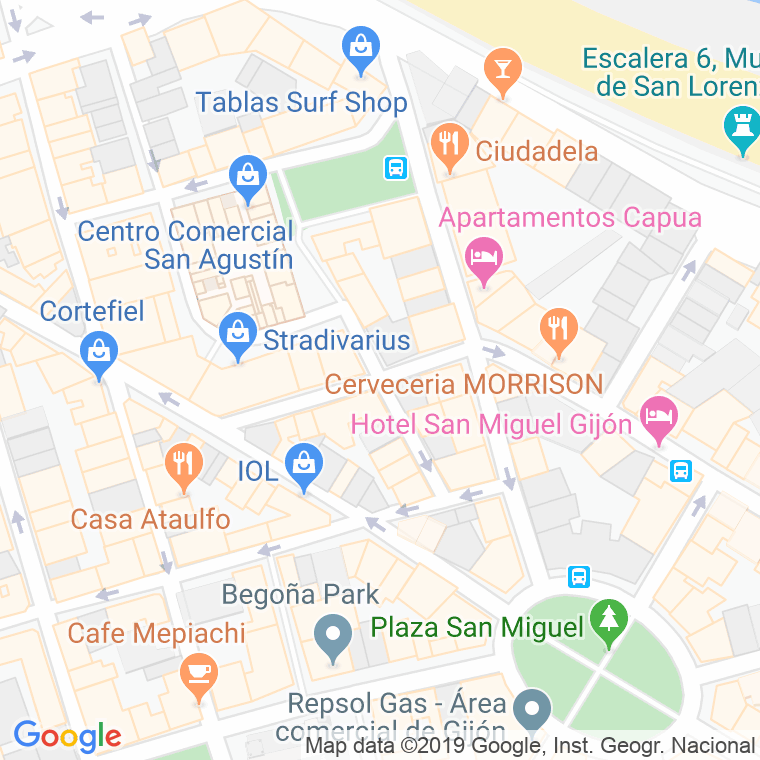 Código Postal calle Muralla, La en Gijón