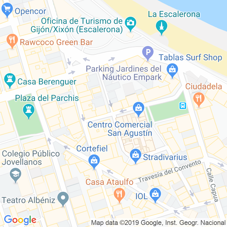 Código Postal calle San Agustin en Gijón