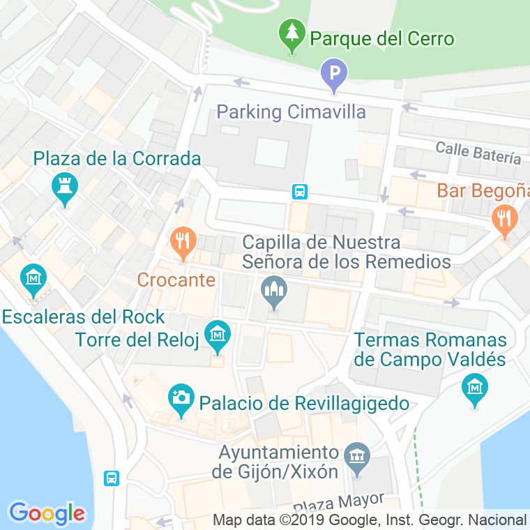 Código Postal calle Fuente Del Trebole, De La, camino en Gijón