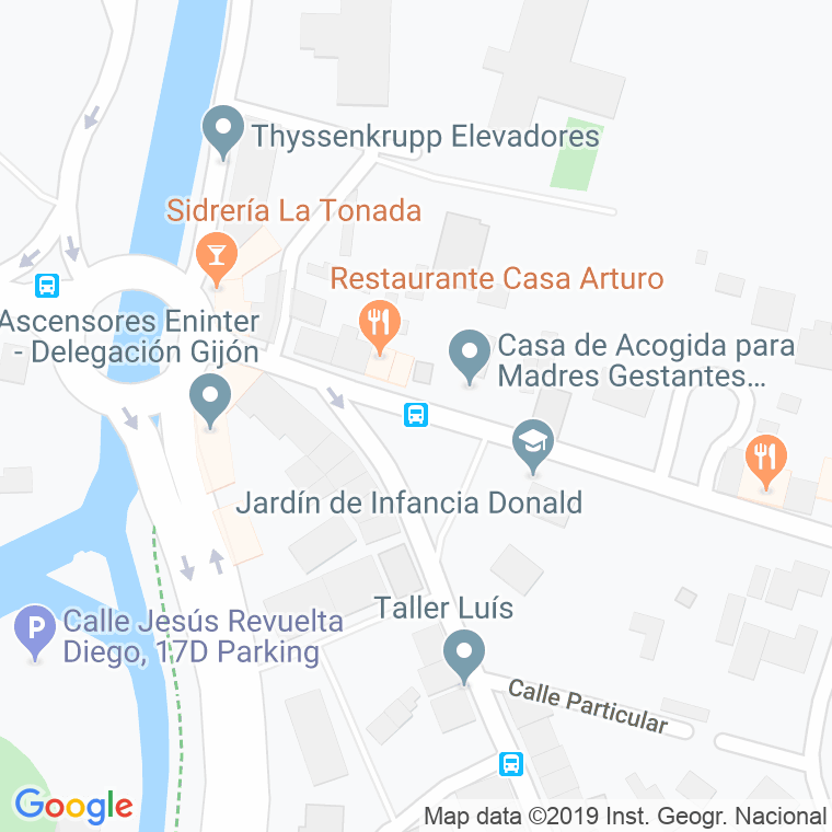 Código Postal calle Guia, De La, plazoleta en Gijón