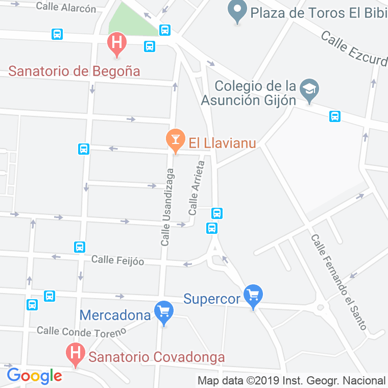 Código Postal calle Arrieta en Gijón
