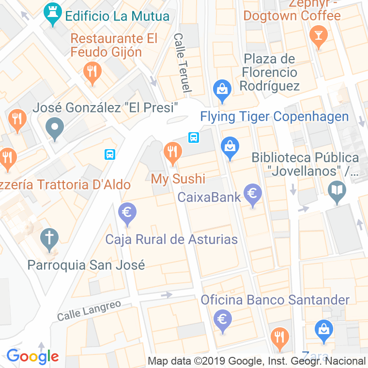 Código Postal calle Carlos Bertrand en Gijón