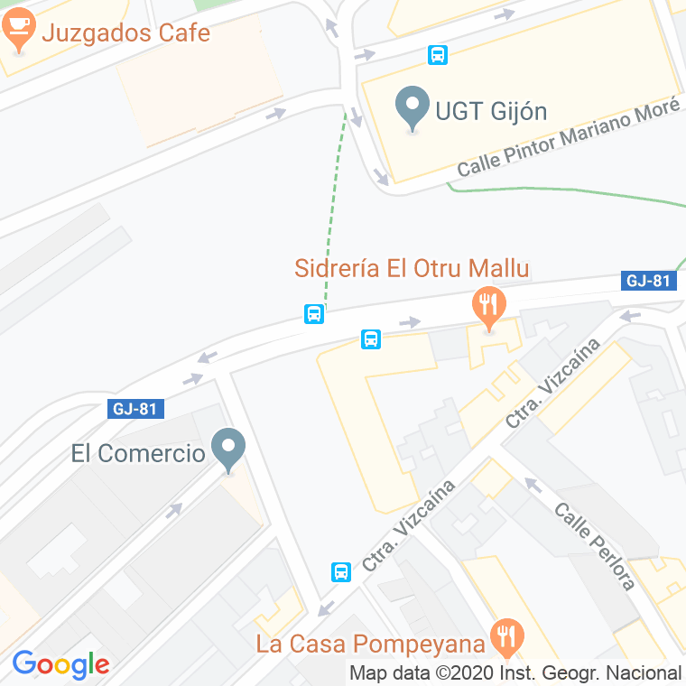 Código Postal calle Feve, estacion en Gijón