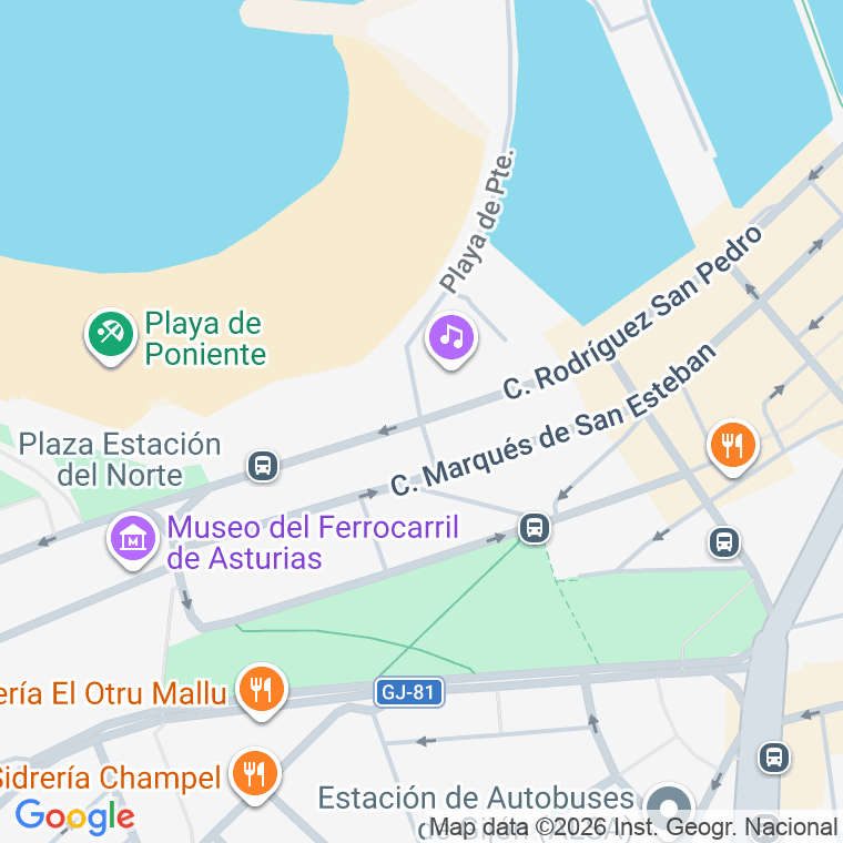 Código postal de Fomento, De, Travesia en Gijón
