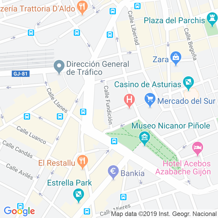 Código Postal calle Fundicion en Gijón