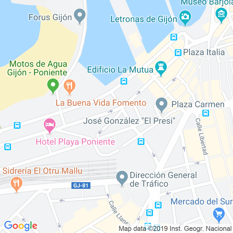 Código Postal calle Joaquin Alonso Bonet en Gijón