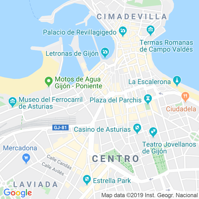 Código Postal calle Jovellanos   (Impares Del 23 Al Final)  (Pares Del 8 Al Final) en Gijón