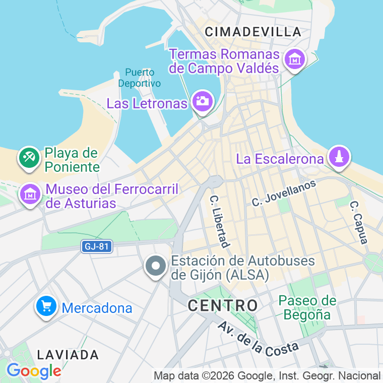 Código postal de Libertad en Gijón