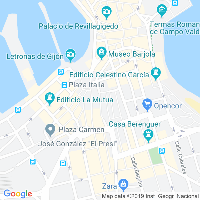 Código Postal calle Santa Lucia en Gijón