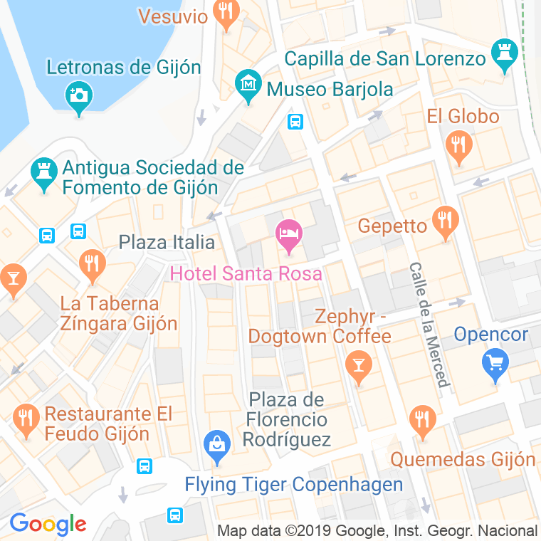 Código Postal calle Santa Rosa en Gijón