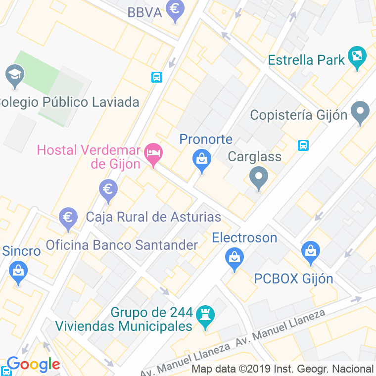 Código Postal calle Adaro en Gijón