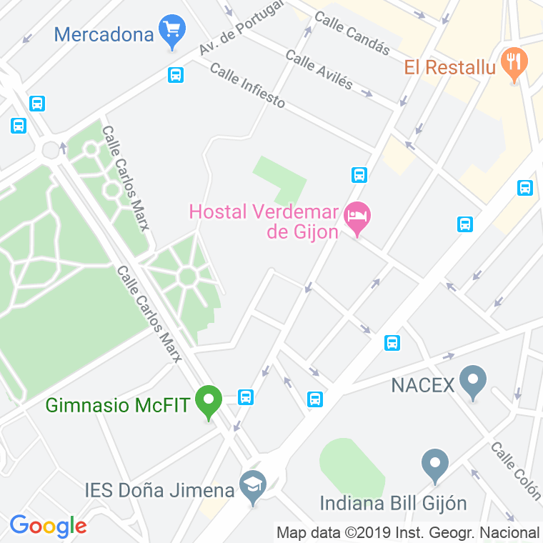 Código Postal calle Fortuna Balnearia en Gijón