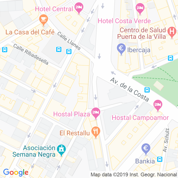 Código Postal calle Infancia, De La, paseo en Gijón