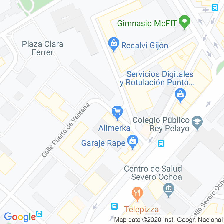 Código Postal calle Puerto De La Espina en Gijón