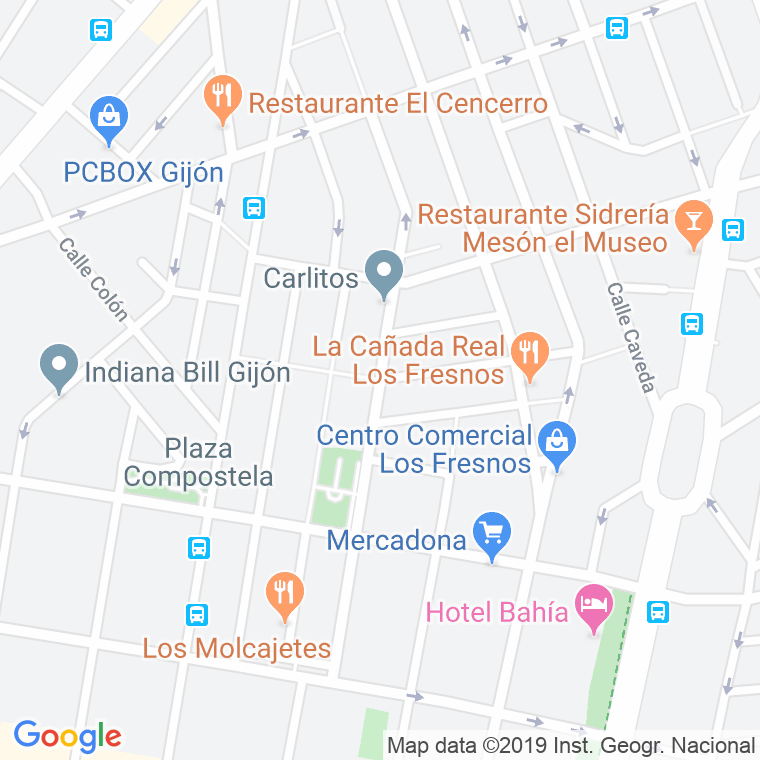 Código Postal calle Fray Ceferino Gonzalez   (Impares Del 1 Al 29)  (Pares Del 2 Al 32) en Gijón