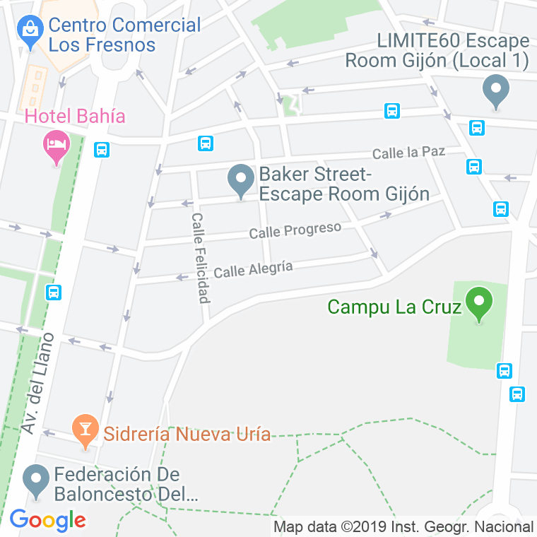 Código Postal calle Alegria en Gijón