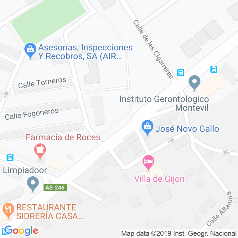 Código Postal calle Eria Del Valles en Gijón