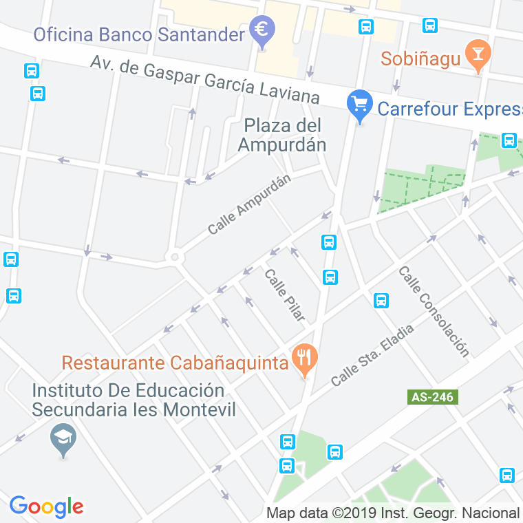 Código Postal calle Pilar en Gijón