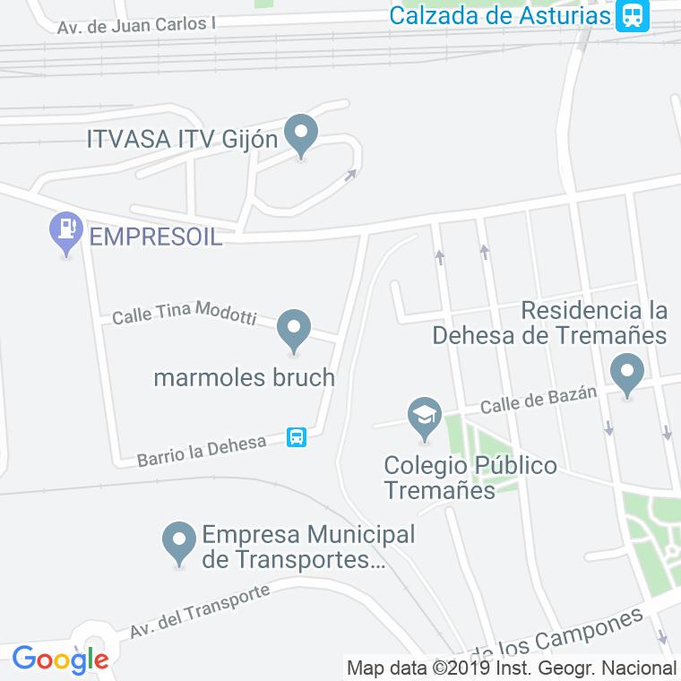 Código Postal calle Aida Lafuente en Gijón