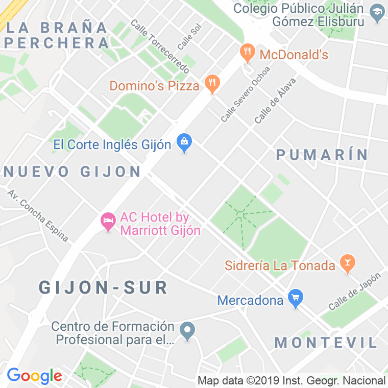 Código Postal calle Alava en Gijón