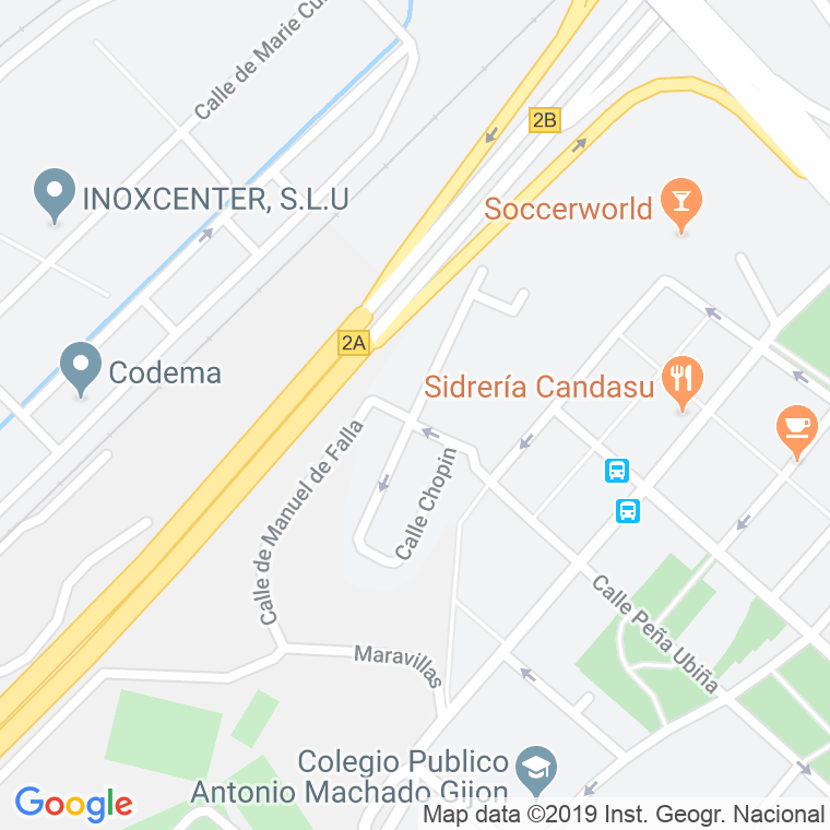 Código Postal calle Barreiro en Gijón