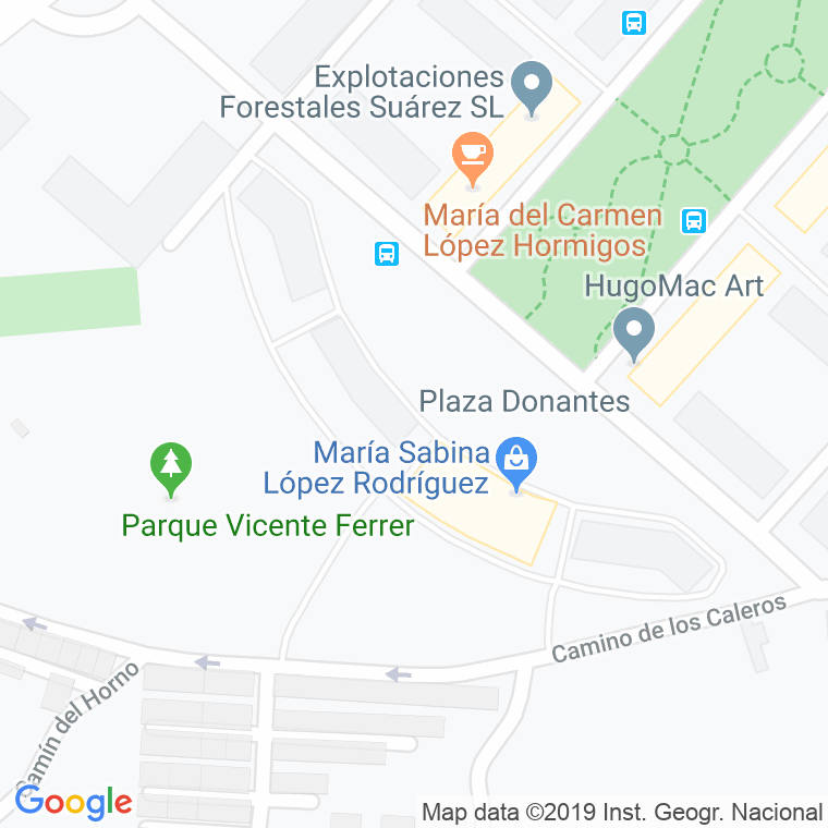 Código Postal calle Donantes, plaza en Gijón