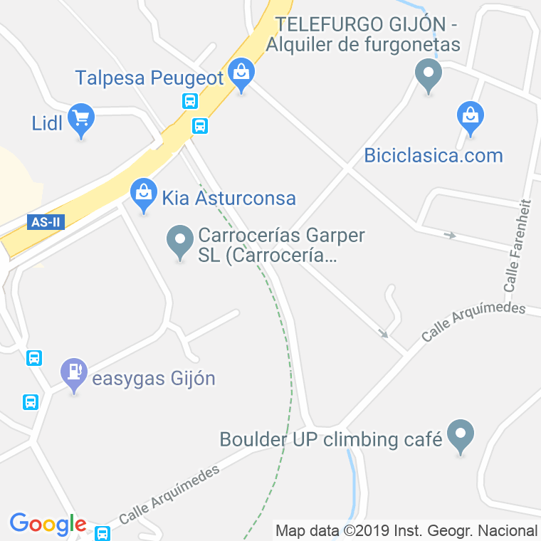Código Postal calle Louis Pasteur en Gijón